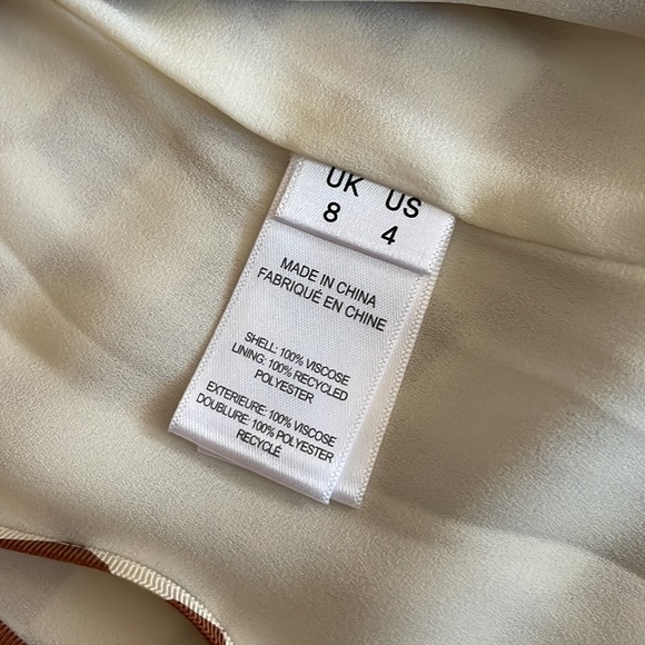 KITRI EMMELINE WAVY CHECKER CHECKERED MIDI SLIP SKIRT Brown /Cream SMALL - Picture 8 of 11